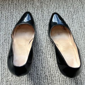 Christian Louboutin black patent leather heels size 38